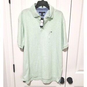 NWT Tommy Hilfiger Men's Classic Fit Polo Shirt Light Green Size Large New w/Tag